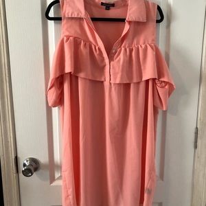 Peach Ruffle Dress